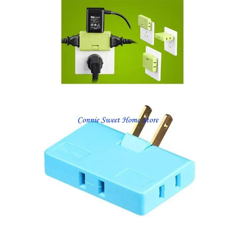JU64 180 Degree Rotatable Socket Converter Three in US Extension Plug Multi Plug Mini Wireless Outlet Adapter