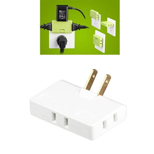 JU64 180 Degree Rotatable Socket Converter Three in US Extension Plug Multi Plug Mini Wireless Outlet Adapter